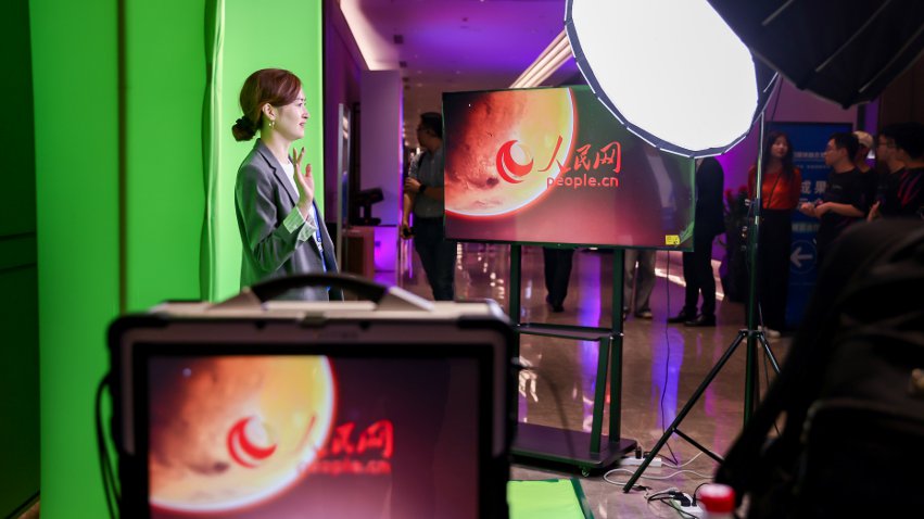 隨幻虛擬直播工作站體驗區。主辦方供圖